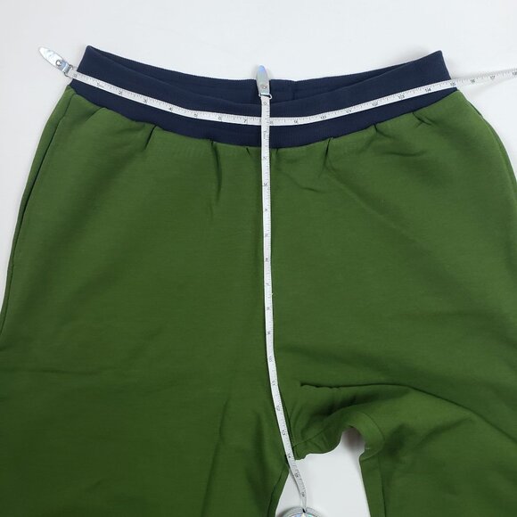 We Wore What Slim Leg Jogger Women Large Hunter Green Navy Colorblock Athleisure - Picture 6 of 14
